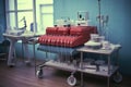 close-up of skin biopsy tools on sterile tray