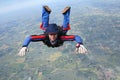 Close-up of skydiver in freefall