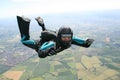 Close-up of skydiver in freefall Royalty Free Stock Photo