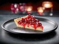 Slice Cherry Pie on plate