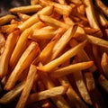 Close up of slice fries chips