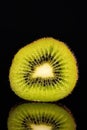 Close-up of a slice of a kiwi Royalty Free Stock Photo