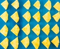 Close up slice pineapple pattern background texture. Royalty Free Stock Photo