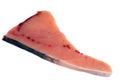 Raw swordfish steak close-up on white background Royalty Free Stock Photo