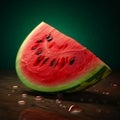A close-up of a slice of watermelon. Royalty Free Stock Photo