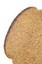 Close-up of Slice of Whole Wheat Bread On White Royalty Free Stock Photo