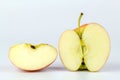 Close up sliced apple isolated on a white background Royalty Free Stock Photo