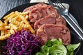 Close-up of sliced beef tongue spicy aspic Royalty Free Stock Photo