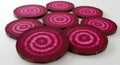 Close-up of Sliced Beets with Intricate Patterns Royalty Free Stock Photo