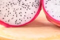 Close up of sliced dragon fruit or pitaya