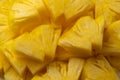 Close up sliced Fresh pineapple on white plate. Royalty Free Stock Photo