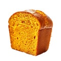 Close-up of a Sliced Golden Loaf of Bread Royalty Free Stock Photo