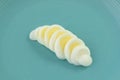 Close up of sliced hard boiled egg Royalty Free Stock Photo