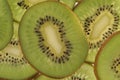 Close up of sliced kiwi fruit. Kiwi isolated on white background. Royalty Free Stock Photo