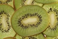 Close up of sliced kiwi fruit. Kiwi isolated on white background Royalty Free Stock Photo