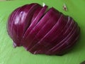 Close up of sliced red onion