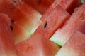 A close up of sliced watermelon pieces Royalty Free Stock Photo