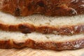 Close up of the slices of homemade white bread Royalty Free Stock Photo