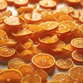 Close-up slices of orange.AI Generated