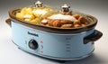Close Up of a Slow Cooker With Food Royalty Free Stock Photo