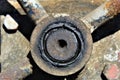 Close up of a sluice Wheel Royalty Free Stock Photo
