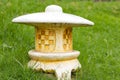 Close up of small dome shape structure made of concrete in a Zen garden. Buddhism concept