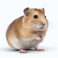 Close Up Of Small Hamster isolated on white background