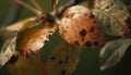 Close up of a small leaf on a green plant in nature generated by AI