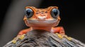 Close-up of a small, orange gecko Royalty Free Stock Photo