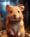 a close up of a small rodent on a table. generative ai Royalty Free Stock Photo