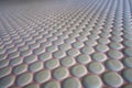 Close up of small round tile in perspective