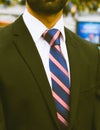 Close up of Smart Businessman, wearing formal Suit and Tie Royalty Free Stock Photo