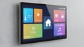 Smart Home Control Panel Automation, Security, Temperature Royalty Free Stock Photo