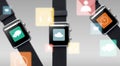 Close up of smart watch with application icons Royalty Free Stock Photo