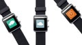 Close up of smart watch with application icons Royalty Free Stock Photo