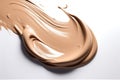 Close up smear of beige skin tone, b cream, foundation, make up. Generative AI Royalty Free Stock Photo