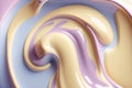 Beauty cosmetic cream stroke close up on pastel background. AI generation