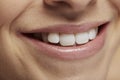 Close up of smiling mouth