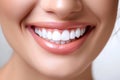 Close-Up of a Smiling Woman with Perfect White Teeth, created by Generative AI Royalty Free Stock Photo