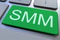 Close-up of SMM key on the keyboard. 3D rendering