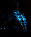 Close up of smoke on black background. Smoke stock image. Smoke cloud. Royalty Free Stock Photo