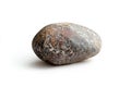Close Up of Smooth Gray and Red Rock Against White Background Royalty Free Stock Photo