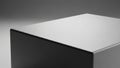Close up of a smooth metallic gray rectangular object with sharp edges surface Royalty Free Stock Photo