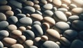 Smooth Pebbles Texture, AI Generated Royalty Free Stock Photo