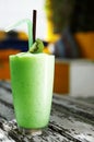 Close up smoothie kiwi milkshake Royalty Free Stock Photo