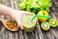 Close up of smoothies with various ingredients. Superfoods and healthy lifestyle or detox diet food concept. Royalty Free Stock Photo