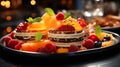 close up snack appetizer dessert in a plate Royalty Free Stock Photo