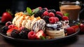 close up snack appetizer dessert in a plate Royalty Free Stock Photo