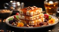close up snack appetizer dessert in a plate Royalty Free Stock Photo