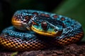 close up of a snake. Generative AI